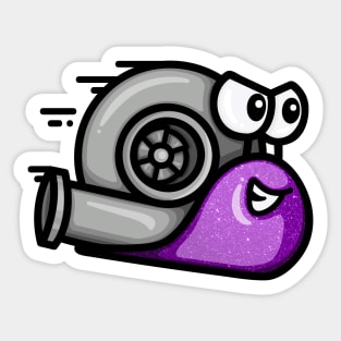 Turbo Snail - Purple Sparkle Sticker